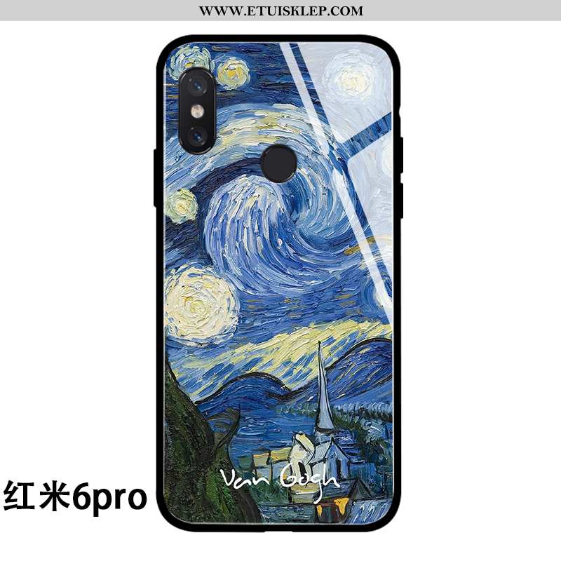 Pokrowce Xiaomi Redmi Note 6 Pro Osobowość Gwiaździsty Futerał Etui Czerwony Telefon Komórkowy Obraz