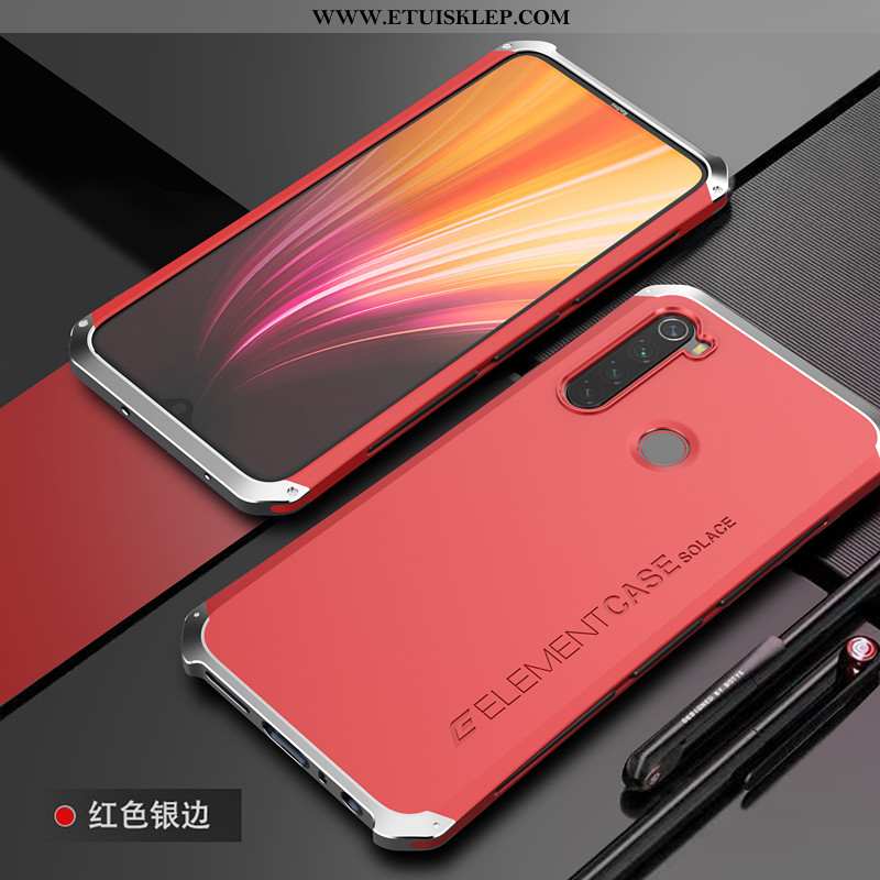 Pokrowce Xiaomi Redmi Note 8t Metal Czerwony Proste Anti-fall Trudno Telefon Komórkowy Nubuku Tani