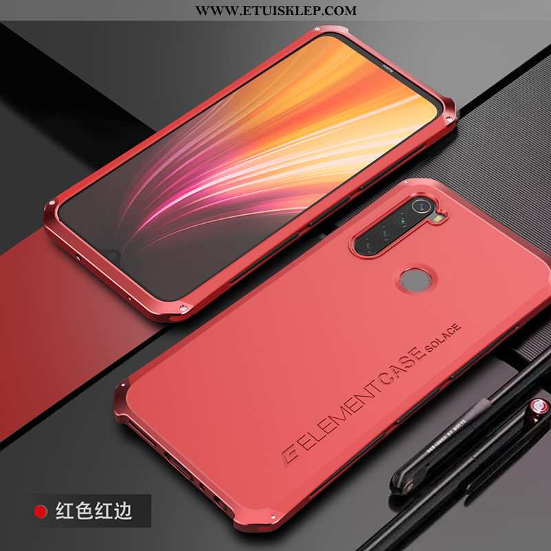Pokrowce Xiaomi Redmi Note 8t Metal Czerwony Proste Anti-fall Trudno Telefon Komórkowy Nubuku Tani