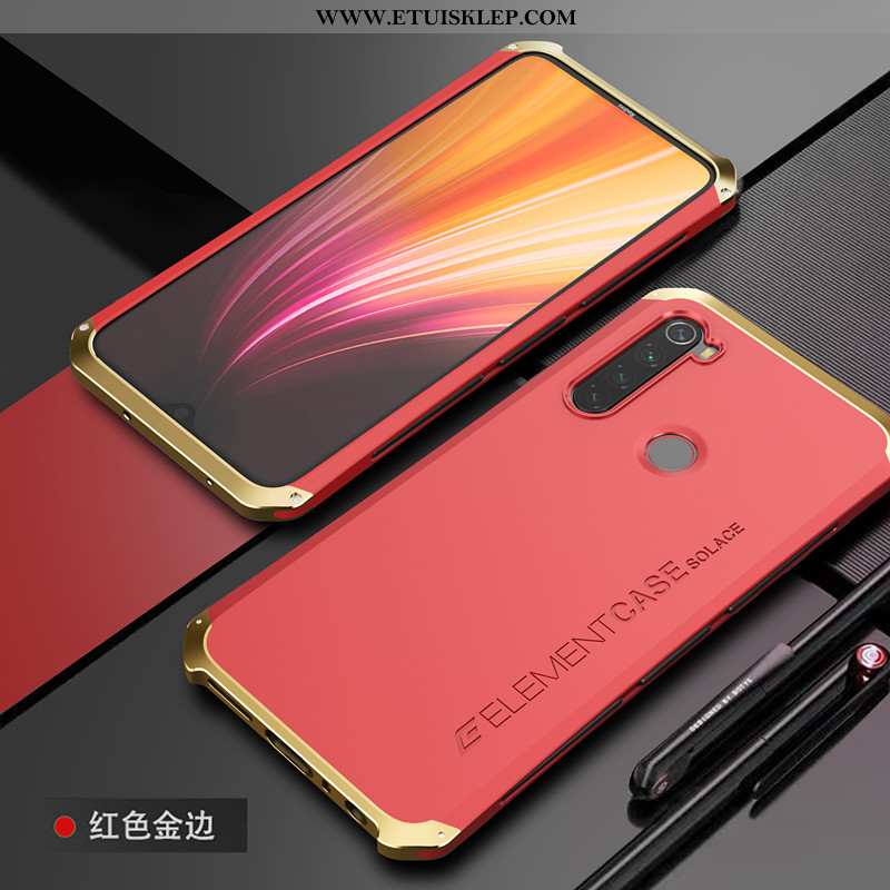 Pokrowce Xiaomi Redmi Note 8t Metal Czerwony Proste Anti-fall Trudno Telefon Komórkowy Nubuku Tani