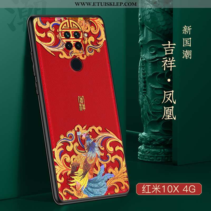 Pokrowce Xiaomi Redmi Note 9 Ochraniacz Chiński Styl Mały Anti-fall Silikonowe Czerwony Netto Telefo