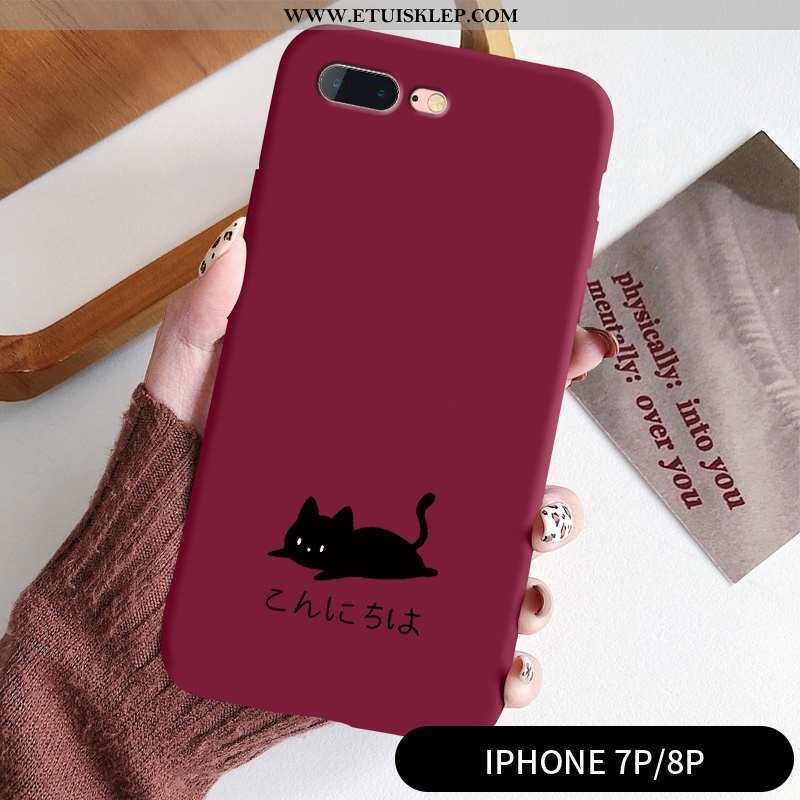 Pokrowce iPhone 8 Plus Kreatywne Kotek Jasny Etui Świeży Cienkie Mały Sklep