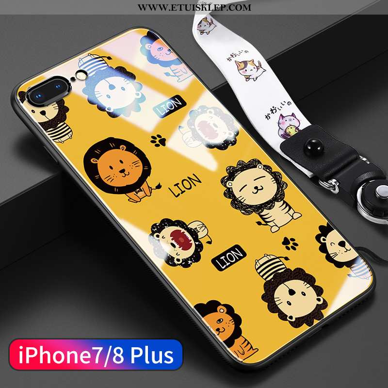 Pokrowce iPhone 8 Plus Szkło Trendy Kreskówka Silikonowe Cienkie Żółty All Inclusive Sklep