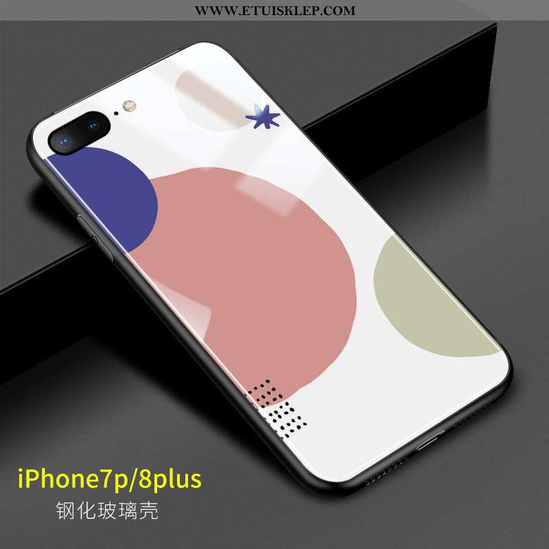 Pokrowce iPhone 8 Plus Szkło Wzór Geometria Telefon Komórkowy Kreatywne Czerwony Netto Lustro Kup