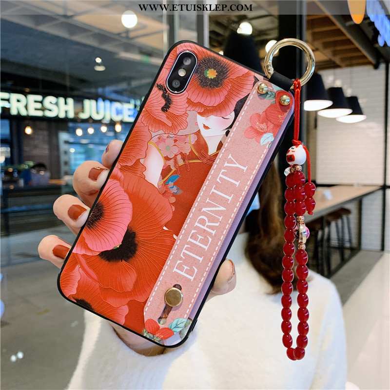 Pokrowce iPhone Xs Kreatywne Wiszące Ozdoby Etui Anti-fall Miękki Telefon Komórkowy Czerwony Kup