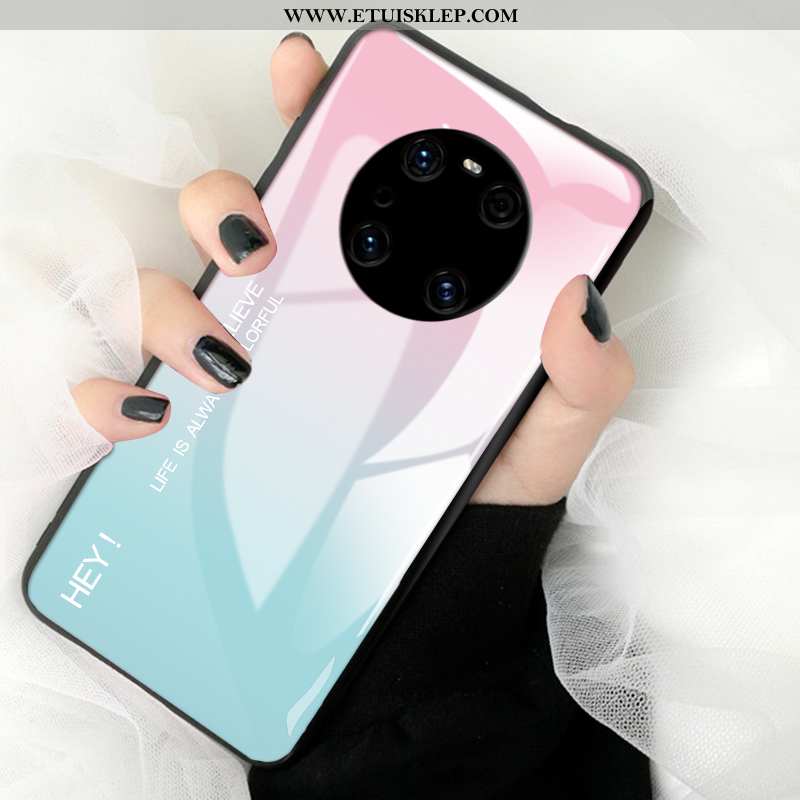 Etui Huawei Mate 40 Pro Trendy Czerwony Netto Proste Gradient Moda Szkło Tani