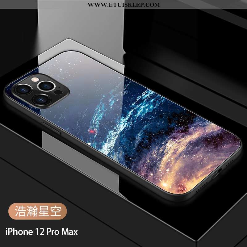 Etui iPhone 12 Pro Max Kreatywne Ciemno Niebieski Osobowość Anti-fall Lustro Silikonowe Online