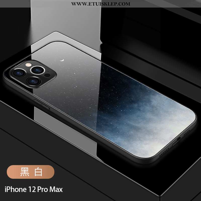 Etui iPhone 12 Pro Max Kreatywne Ciemno Niebieski Osobowość Anti-fall Lustro Silikonowe Online