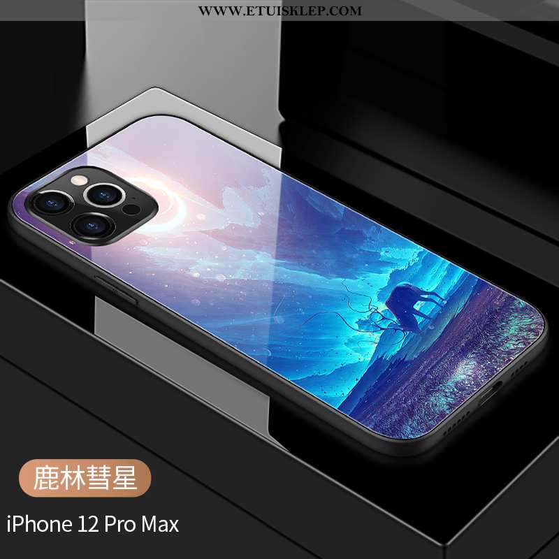 Etui iPhone 12 Pro Max Kreatywne Ciemno Niebieski Osobowość Anti-fall Lustro Silikonowe Online