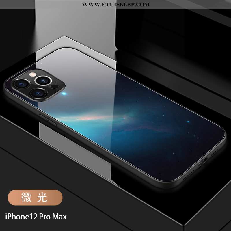 Etui iPhone 12 Pro Max Kreatywne Ciemno Niebieski Osobowość Anti-fall Lustro Silikonowe Online