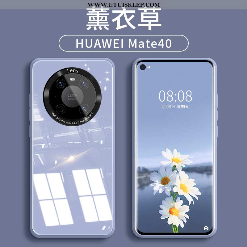 Obudowa Huawei Mate 40 Szkło Trendy Etui Nowy Telefon Komórkowy Silikonowe Niebieski Dyskont