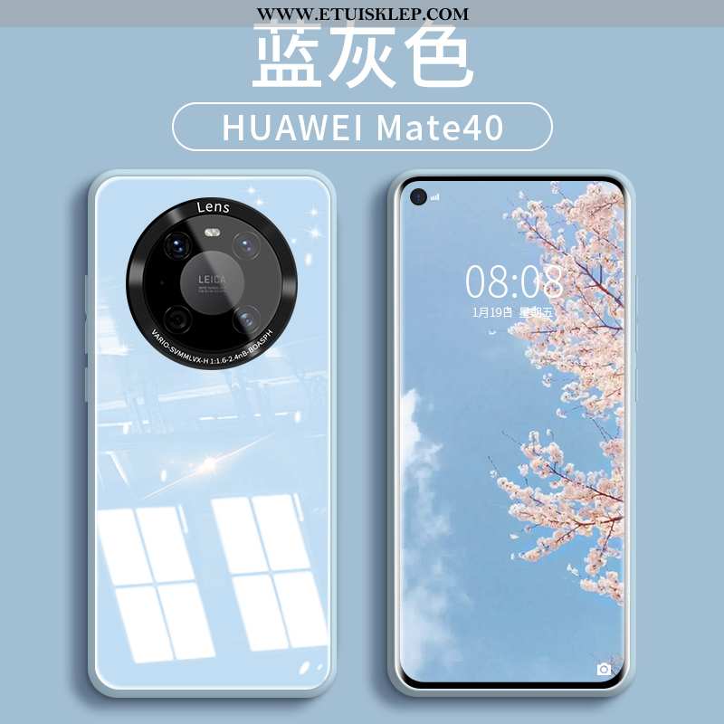 Obudowa Huawei Mate 40 Szkło Trendy Etui Nowy Telefon Komórkowy Silikonowe Niebieski Dyskont