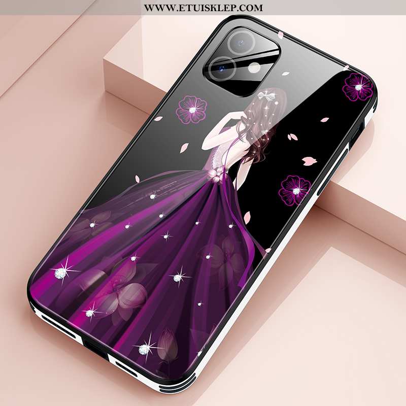 Obudowa iPhone 12 Moda Szkło Telefon Komórkowy Futerał Czarny Cienkie Anti-fall Dyskont