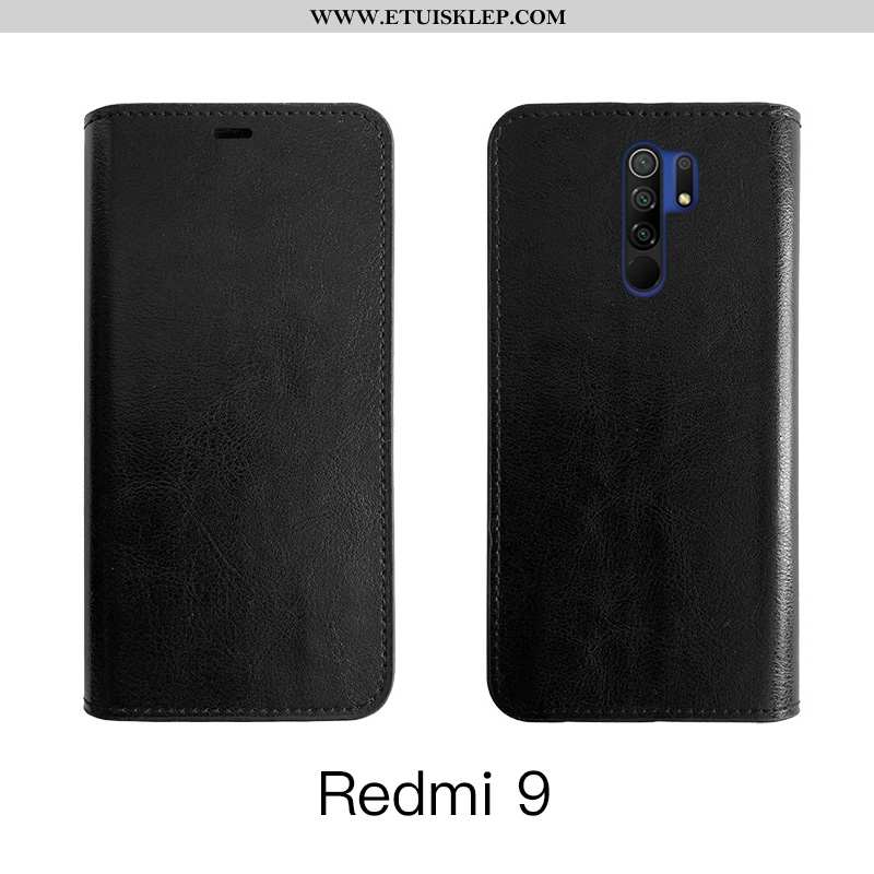 Pokrowce Xiaomi Redmi 9 Prawdziwa Skóra Futerał Skórzane Etui All Inclusive Bydło Czerwony Obudowa K