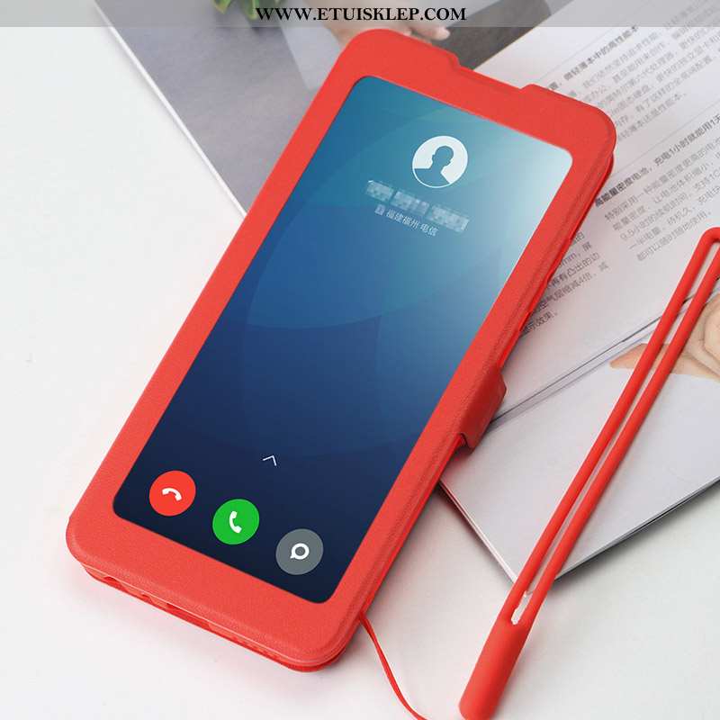 Pokrowce Xiaomi Redmi 9 Skórzane Etui Anti-fall Klapa Futerał Czerwony Telefon Komórkowy All Inclusi